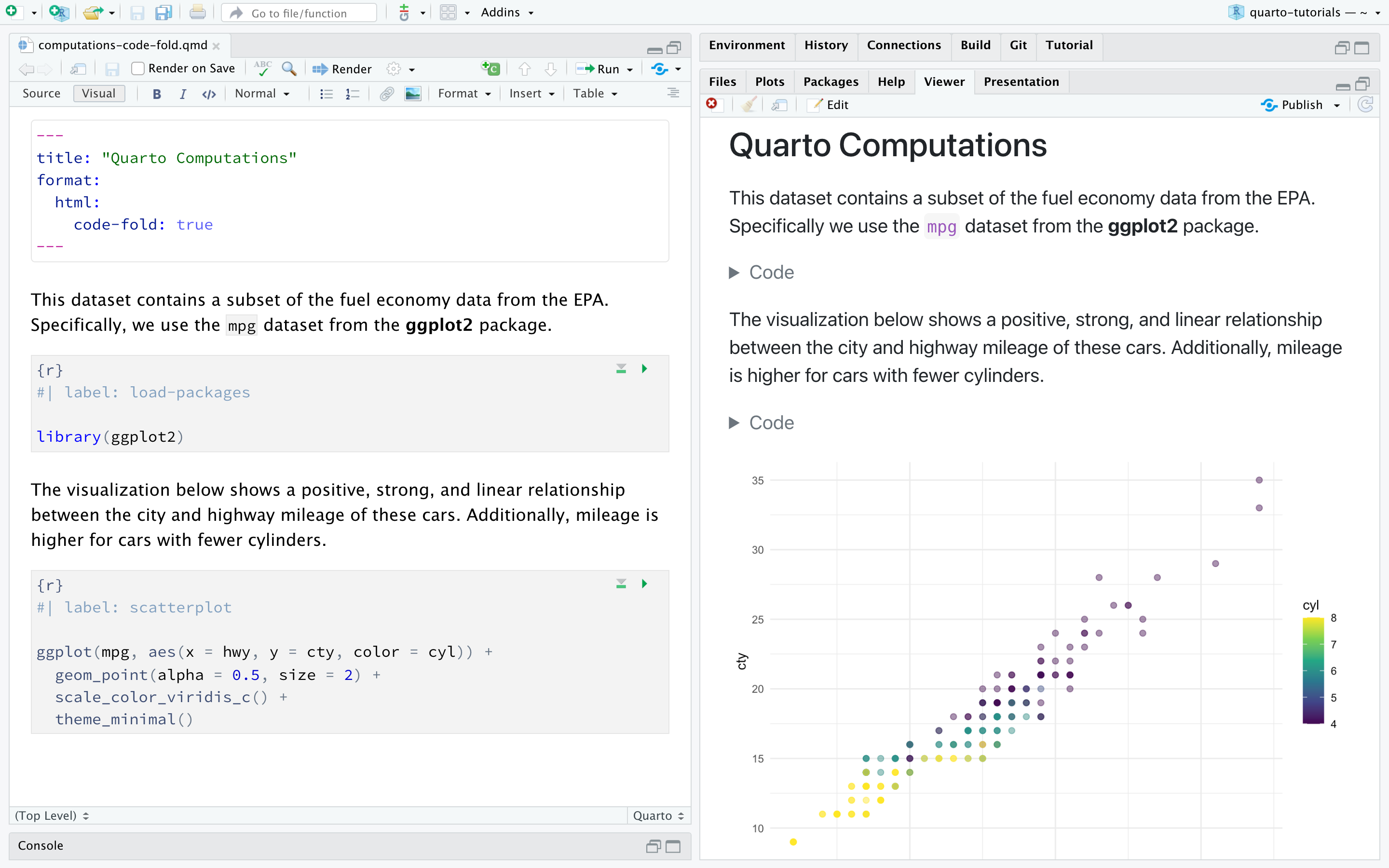 Quarto Tutorial Computations