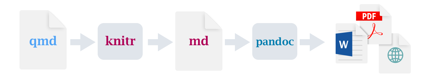 Schematic of the Quarto rendering process