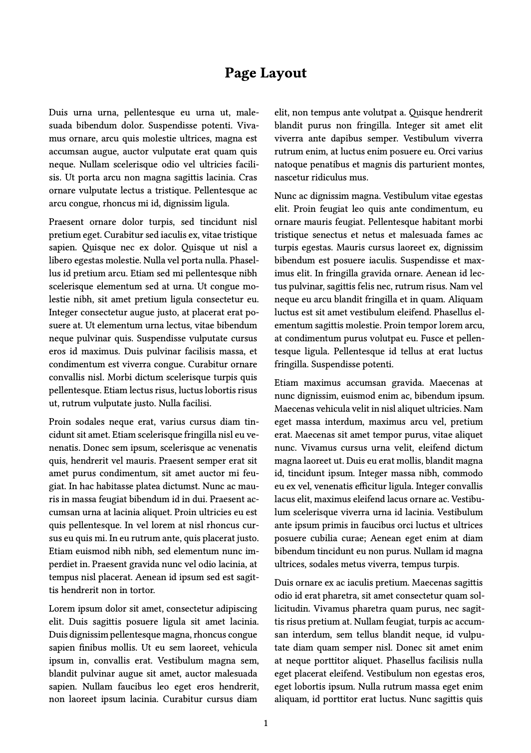 Screenshot of one page of PDF document. The document shows a two columns of text. Compared to the previous screenshot, the page is narrower and longer, and the margins are smaller.