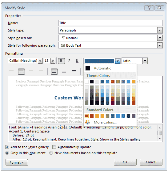 Microsoft Word Styles Themes and Templates, microsoft word 